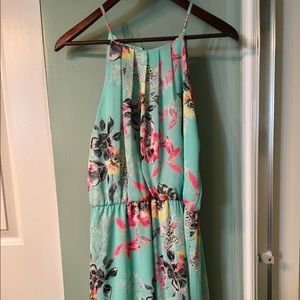 Windsor brand light blue floral dress size Large